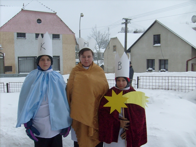 Trikralovka, leden 2010, Lukaš Szucs, Vašík Suk, Vojta Szucs